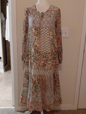 Self Contrast Dress Multicolored Sz M Excellent Condition